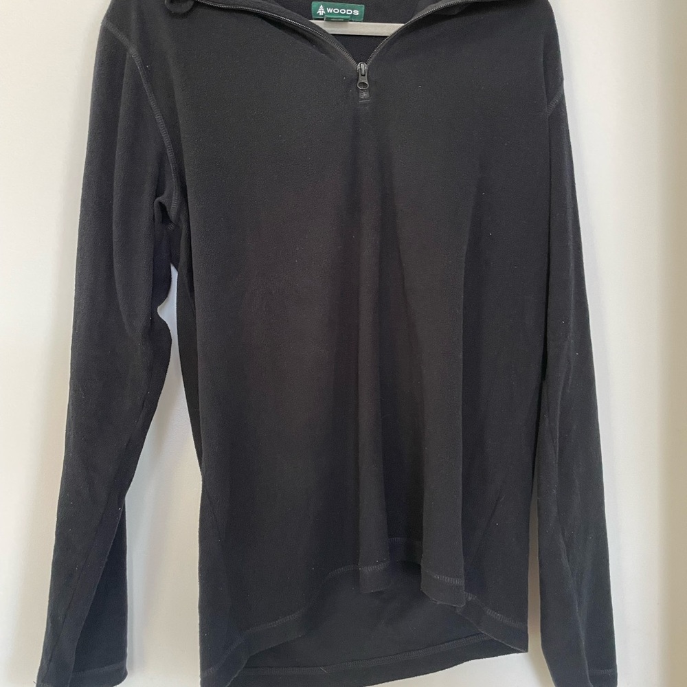 Woods Black Quarter-Zip Pullover